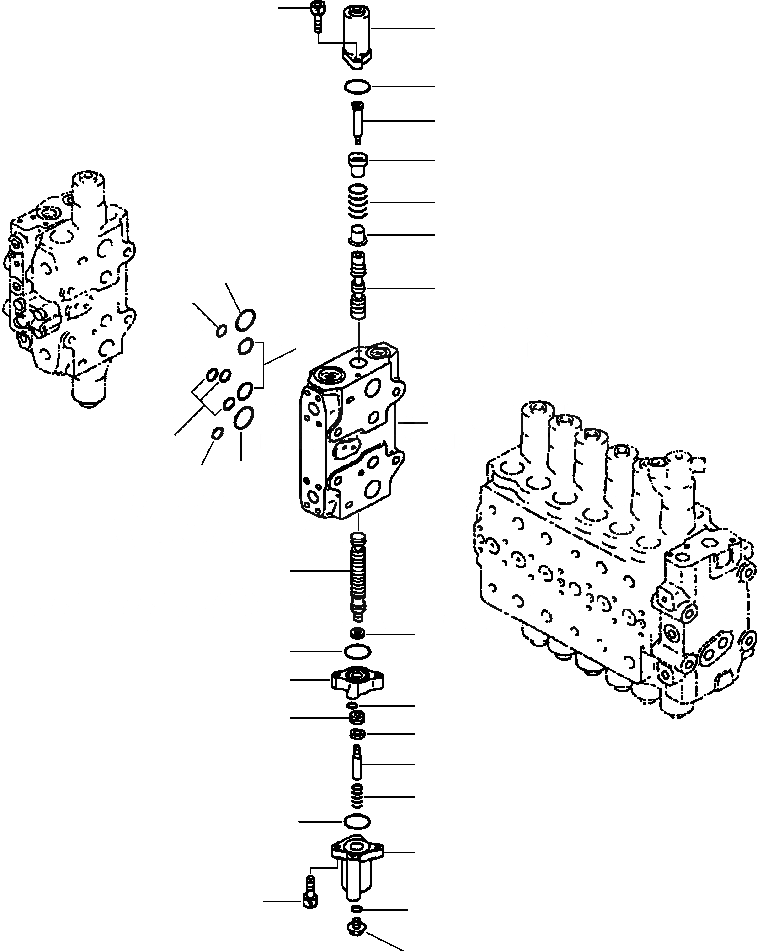 Схема запчастей Komatsu PC300LC-6LE - FIG. H-A ОСНОВН. УПРАВЛЯЮЩ. КЛАПАН - КЛАПАН БЛОК - 7TH СЕКЦ. ГИДРАВЛИКА