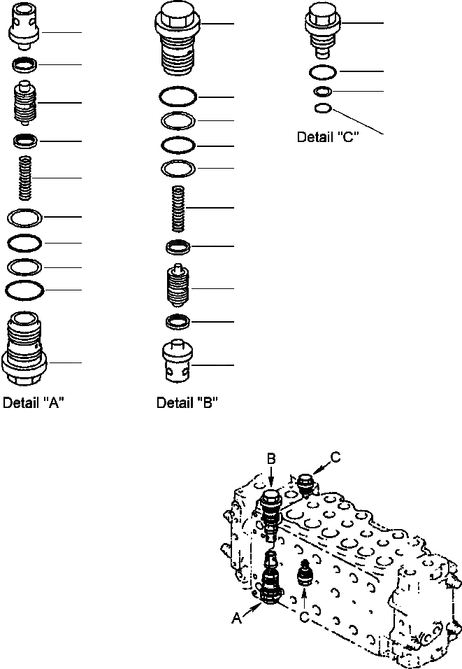 Схема запчастей Komatsu PC300LC-6LE - FIG. H-A ОСНОВН. УПРАВЛЯЮЩ. КЛАПАН - PRESSURE COMPENSATION КЛАПАНS ДЛЯ 7TH СЕКЦ. ГИДРАВЛИКА