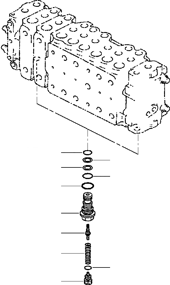 Схема запчастей Komatsu PC300LC-6LE - FIG. H-A ОСНОВН. УПРАВЛЯЮЩ. КЛАПАН ( АКТУАТОРS) - РУКОЯТЬ LO UNПОГРУЗ. КЛАПАН ГИДРАВЛИКА