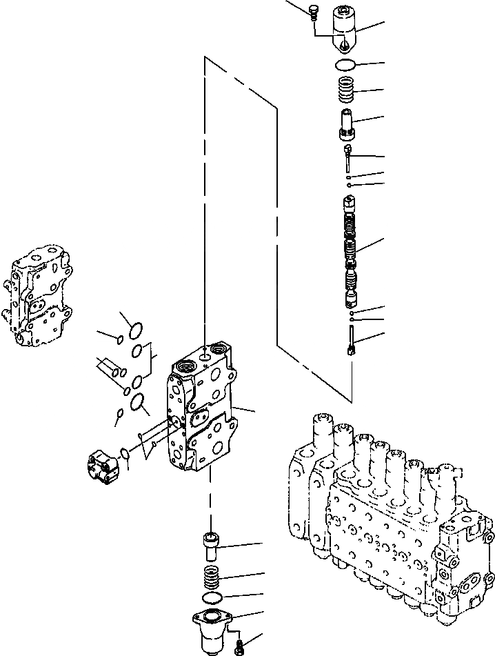 Схема запчастей Komatsu PC300LC-6LE - FIG. H-7A ОСНОВН. УПРАВЛЯЮЩ. КЛАПАН ( АКТУАТОРS) - КЛАПАН БЛОК - 9TH СЕКЦ. ГИДРАВЛИКА