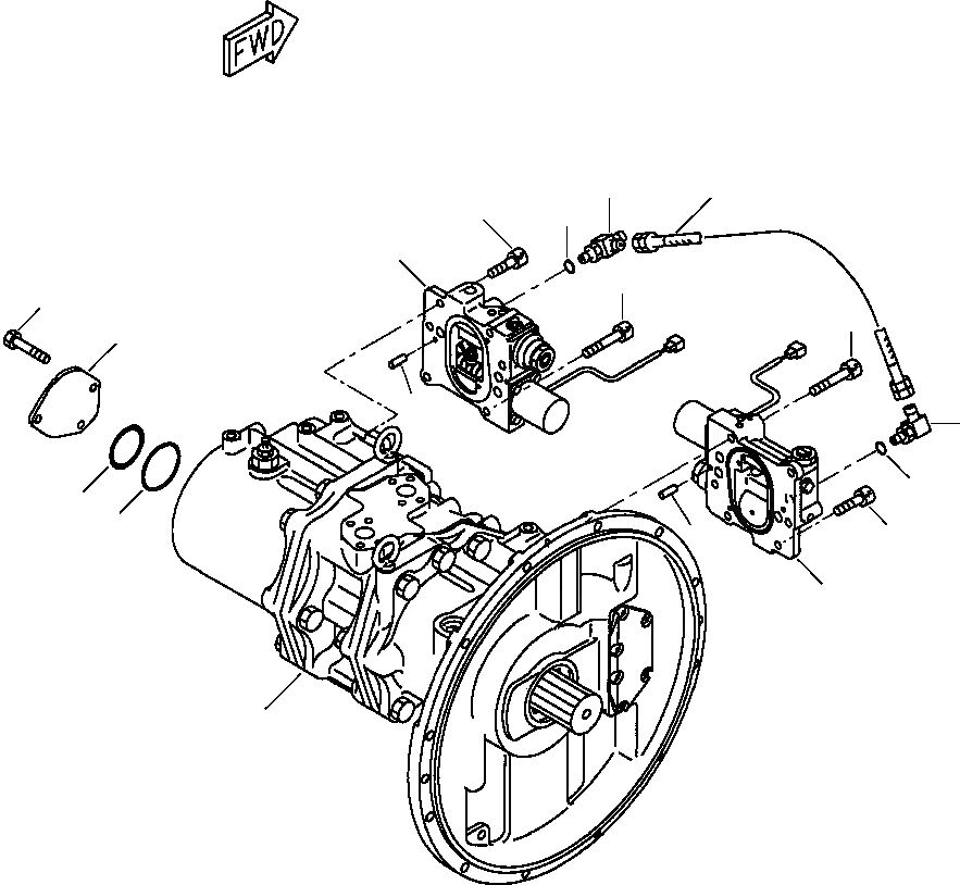 Схема запчастей Komatsu PC300LC-6LE - FIG. H-A ОСНОВН. ГИДР. НАСОС. - НАСОС ASSEMBLY С COMPONENTS ГИДРАВЛИКА