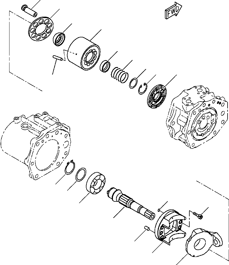 Схема запчастей Komatsu PC300LC-6LE - FIG. H-A ОСНОВН. ГИДР. НАСОС. - CRADLE ASSEMBLY ГИДРАВЛИКА