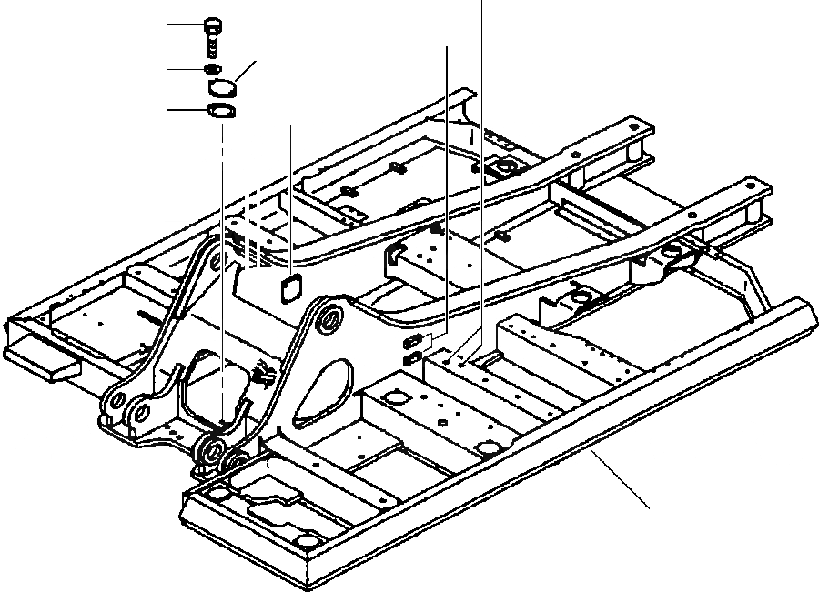 Схема запчастей Komatsu PC300LC-6LE - FIG. J-A ОСНОВНАЯ РАМА - С ДОПОЛН. ГИДРОЛИНИЕЙ ОСНОВНАЯ РАМА И ЕЕ ЧАСТИ