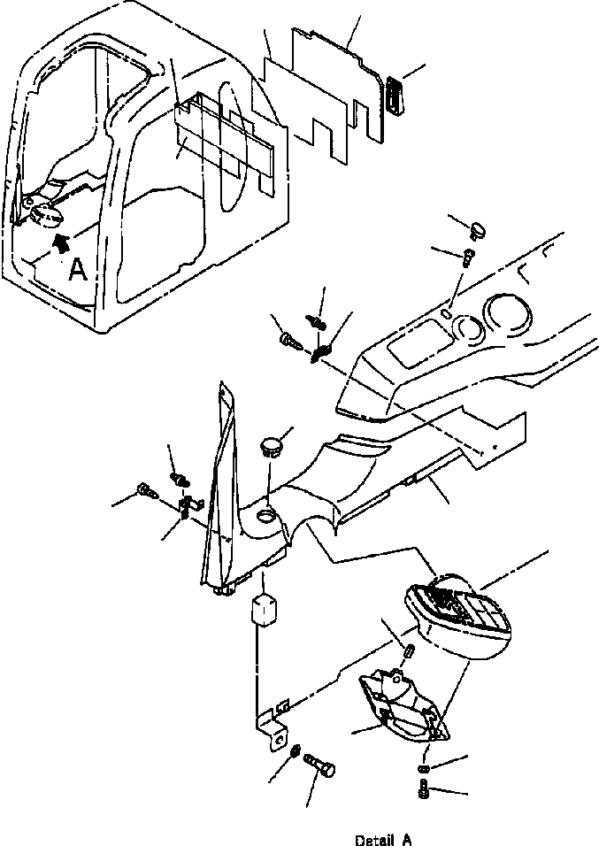 Схема запчастей Komatsu PC300LC-6LE - FIG. K-A OPERATOR КАБИНА - КРЫШКА ПАНЕЛИ С МОНИТОРОМ (С КОНДИЦИОНЕРОМ) КАБИНА ОПЕРАТОРА И СИСТЕМА УПРАВЛЕНИЯ