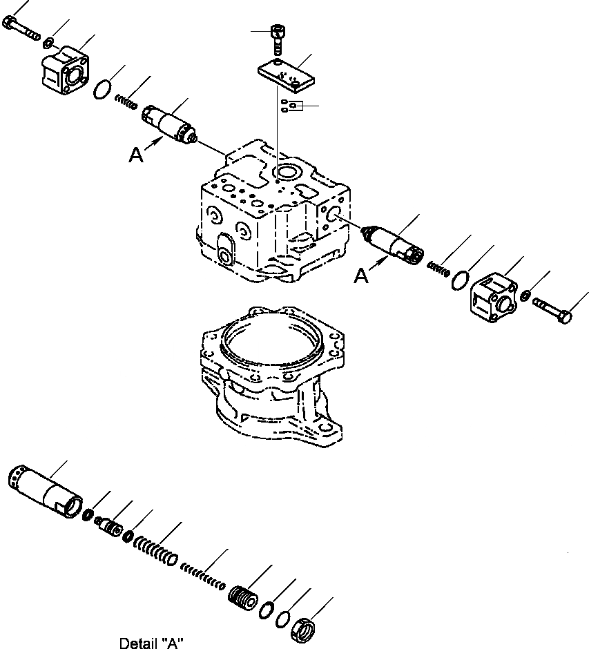 Схема запчастей Komatsu PC300LC-6LE - FIG. N-AA МОТОР ПОВОРОТА - РАЗГРУЗ. КЛАПАН ПОВОРОТН. КРУГ И КОМПОНЕНТЫ