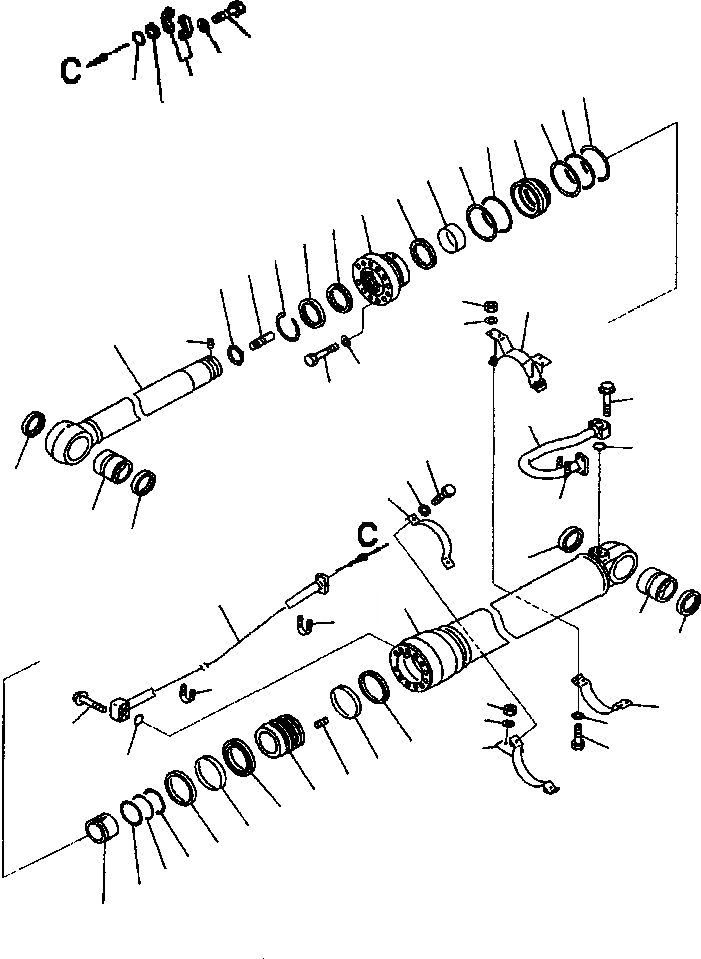Схема запчастей Komatsu PC300LC-6LE - FIG. T-AA ЦИЛИНДР РУКОЯТИ- 9 MM (98. IN.) УДЛИНН. ЦИЛИНДР BARREL (УСИЛ.) РАБОЧЕЕ ОБОРУДОВАНИЕ