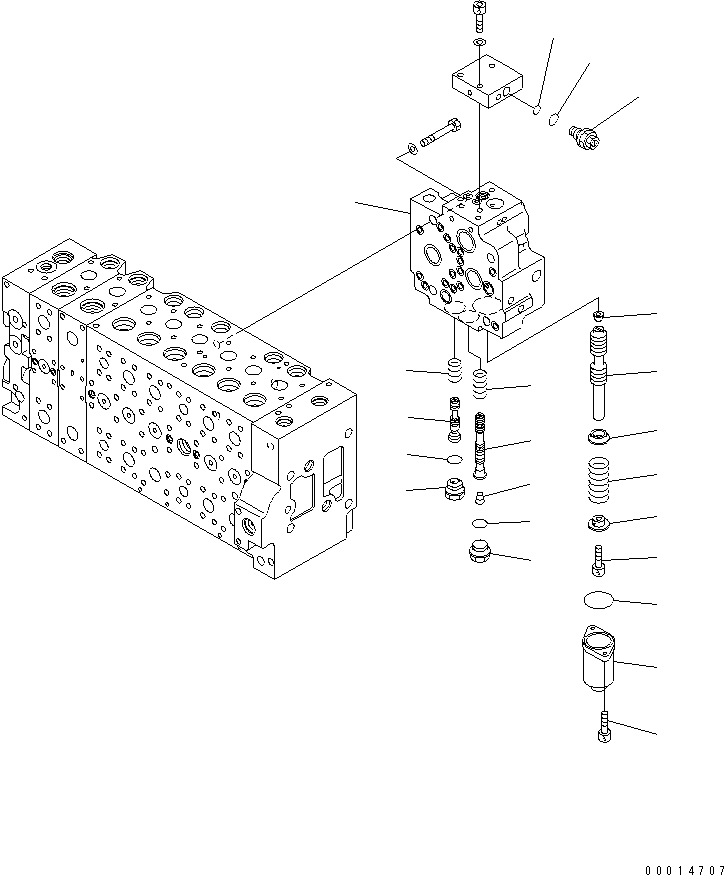 Схема запчастей Komatsu PC300HD-7E0 - ОСНОВН. КЛАПАН ( АКТУАТОР) (НАСОС MERGE DIVIDER КЛАПАНS) ГИДРАВЛИКА