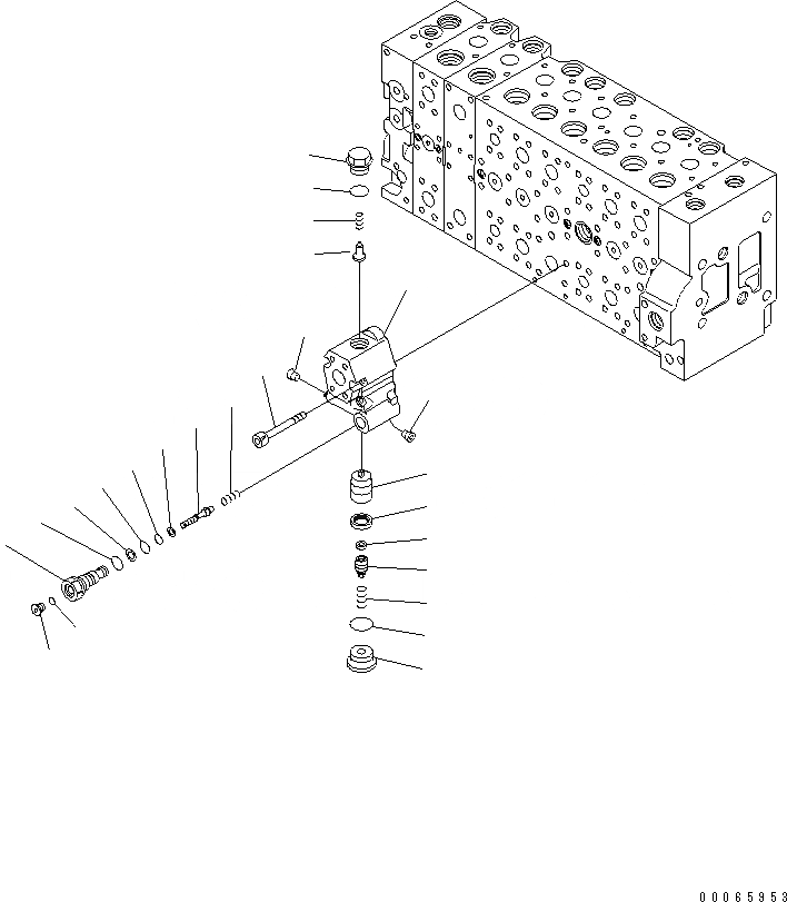 Схема запчастей Komatsu PC300HD-7E0 - ОСНОВН. КЛАПАН ( АКТУАТОР) (СТРЕЛА DRIFT PREВЕНТИЛЯТОРION КЛАПАН) ГИДРАВЛИКА
