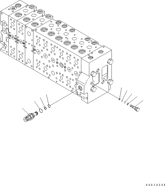 Схема запчастей Komatsu PC300HD-7E0 - ОСНОВН. КЛАПАН ( АКТУАТОР) (КЛАПАН БЕЗОПАСНОСТИ) ГИДРАВЛИКА