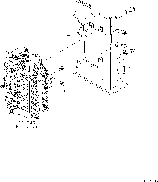 Схема запчастей Komatsu PC300HD-7E0 - ОСНОВН. КЛАПАН (КОРПУС КЛАПАНА) ГИДРАВЛИКА