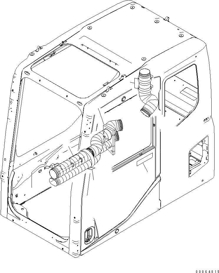 Схема запчастей Komatsu PC300HD-7E0 - КАБИНА (КРЕПЛЕНИЕ И ПЛАСТИНЫ) КАБИНА ОПЕРАТОРА И СИСТЕМА УПРАВЛЕНИЯ