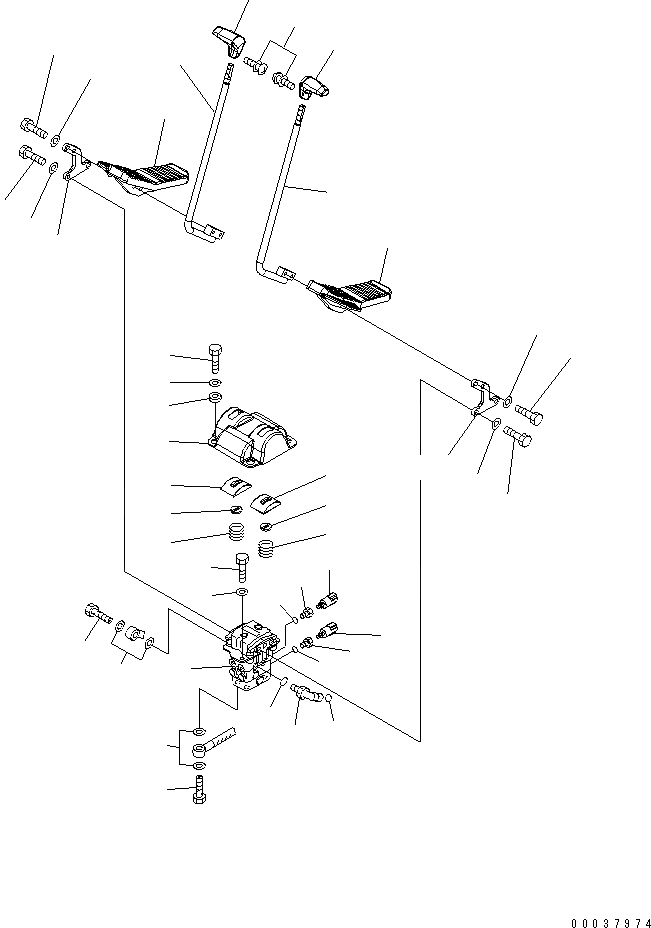 Схема запчастей Komatsu PC300HD-7E0 - КАБИНА (КОНТРОЛЬ ХОДА) КАБИНА ОПЕРАТОРА И СИСТЕМА УПРАВЛЕНИЯ