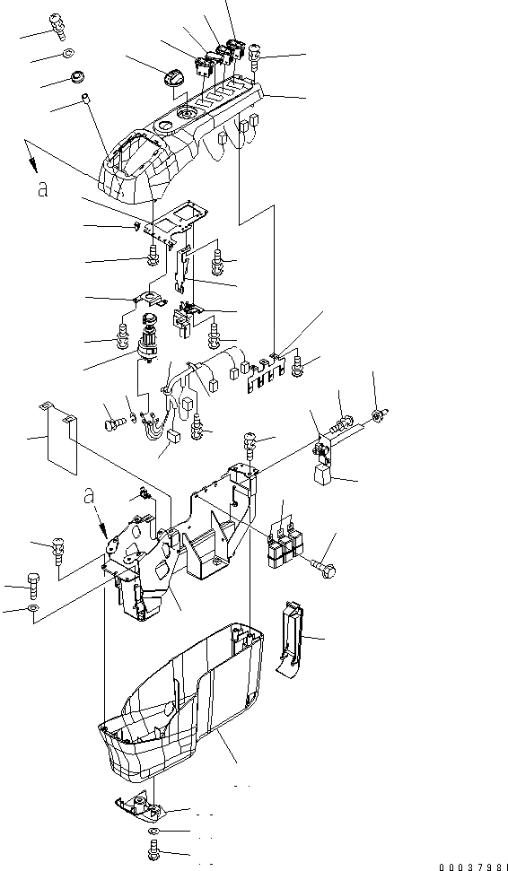 Схема запчастей Komatsu PC300HD-7E0 - КАБИНА (ПРАВ. КОНСОЛЬ) КАБИНА ОПЕРАТОРА И СИСТЕМА УПРАВЛЕНИЯ