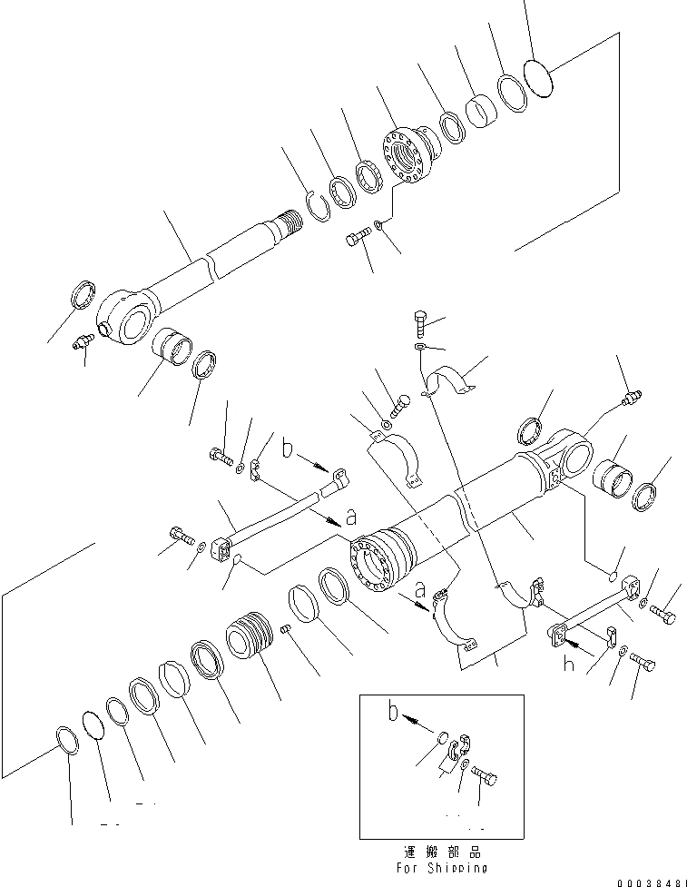 Схема запчастей Komatsu PC300HD-7E0 - ЦИЛИНДР КОВША (ДЛЯ .M РУКОЯТЬ) РАБОЧЕЕ ОБОРУДОВАНИЕ