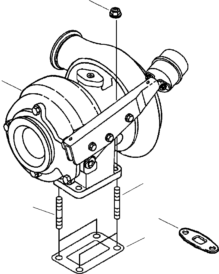 Схема запчастей Komatsu PC300HD-7L - A-AB8 КРЕПЛЕНИЕ ТУРБОНАГНЕТАТЕЛЯ НОВ. RELEASE ДВИГАТЕЛЬ