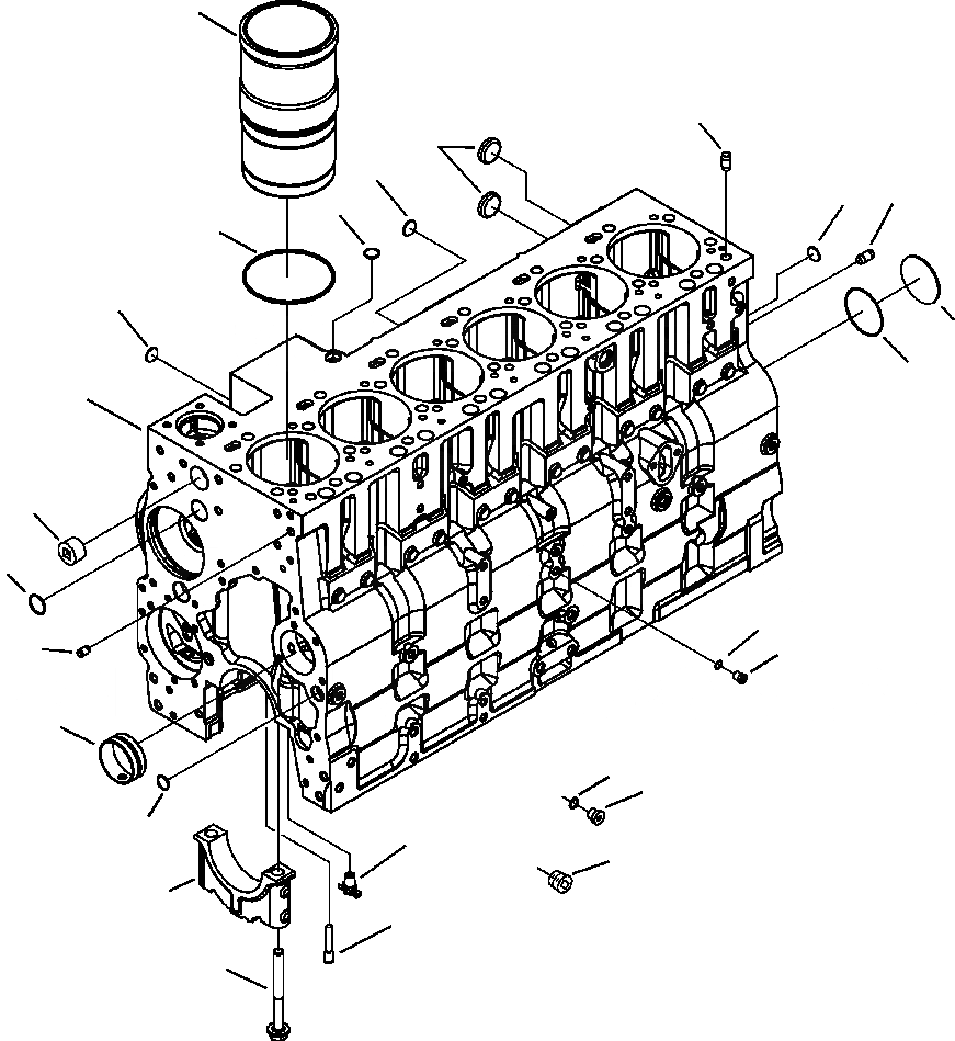 Схема запчастей Komatsu PC300HD-7L - A-AA7 БЛОК ЦИЛИНДРОВ ДВИГАТЕЛЬ