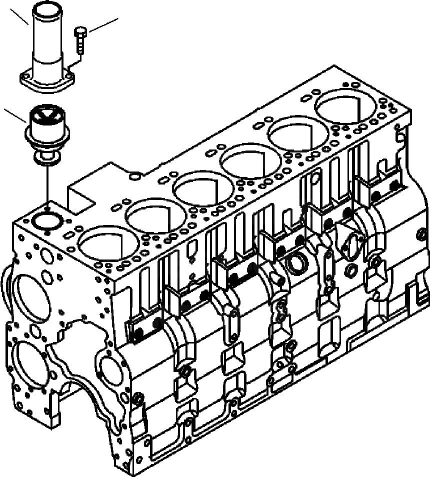 Схема запчастей Komatsu PC300HD-7L - A8-AA ТЕРМОСТАТ И ВОДН. ВЫПУСКН. СОЕДИН-Е ДВИГАТЕЛЬ