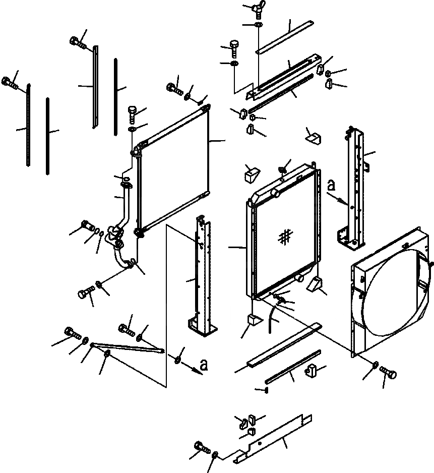 Схема запчастей Komatsu PC300HD-7L - C-A ОХЛАЖД-Е РАДИАТОР С КОНДИЦИОНЕРОМ СИСТЕМА ОХЛАЖДЕНИЯ