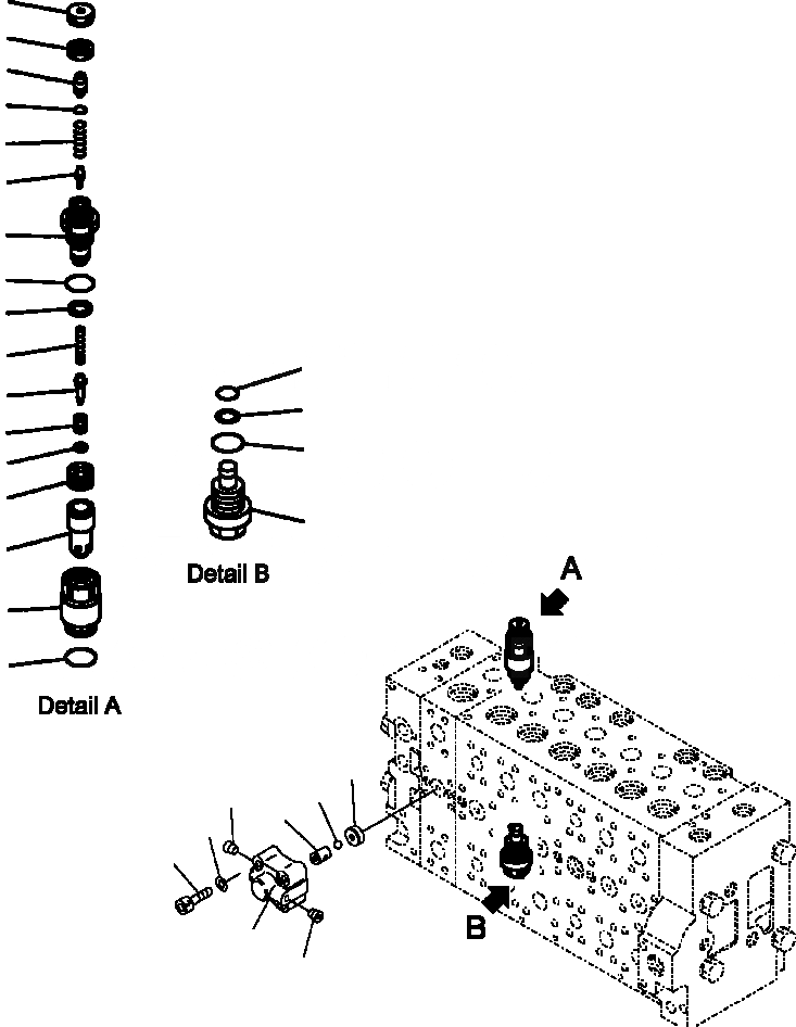 Схема запчастей Komatsu PC300HD-7L - H-9A ОСНОВН. КЛАПАН W/ АКТУАТОР - PRESSURE COMPENSATION КЛАПАНS ГИДРАВЛИКА