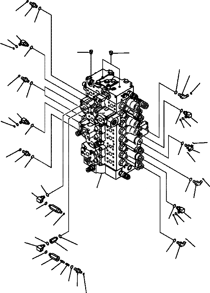 Схема запчастей Komatsu PC300HD-7L - H-A ОСНОВН. КЛАПАН ШЛАНГИ СОЕДИН-ЕS W/ АКТУАТОР ГИДРАВЛИКА
