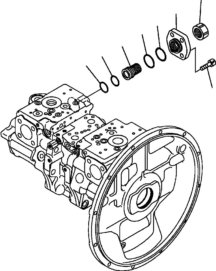 Схема запчастей Komatsu PC300HD-7L - H-9A ОСНОВН. НАСОС ЗАДН. PC КЛАПАН COVER ГИДРАВЛИКА