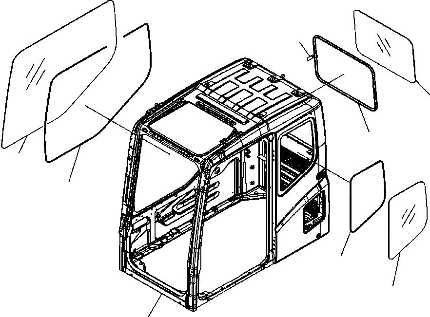 Схема запчастей Komatsu PC300HD-7L - K-A КАБИНА заводской номер A8-A87 OPERATOR ОБСТАНОВКА И СИСТЕМА УПРАВЛЕНИЯ