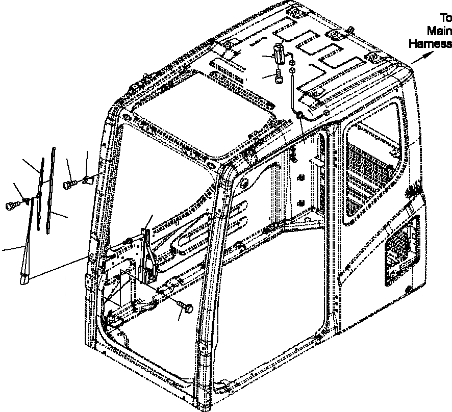 Схема запчастей Komatsu PC300HD-7L - K-8A КАБИНА ДВОРНИКИ И ОСВЕЩЕНИЕ заводской номер A8-A87 OPERATOR ОБСТАНОВКА И СИСТЕМА УПРАВЛЕНИЯ