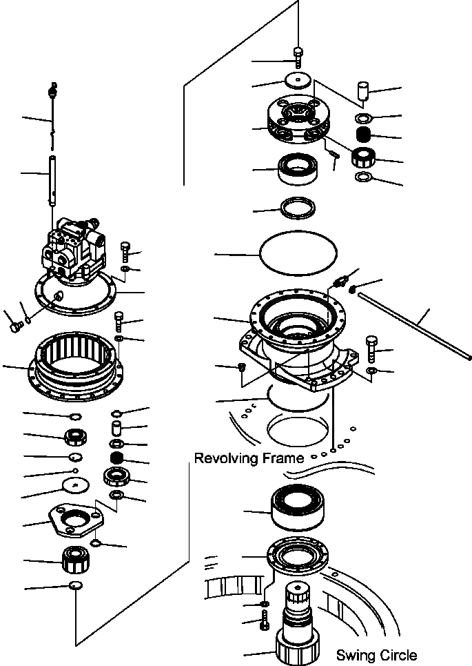 Схема запчастей Komatsu PC300HD-7L - N-A МЕХАНИЗМ ПОВОРОТА заводской номер A8- ПОВОРОТН. КРУГ И КОМПОНЕНТЫ