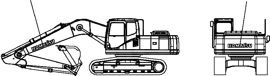 Схема запчастей Komatsu PC300HD-7L - U-A ПЛАСТИНА ЛОГОТИП МАРКИРОВКА