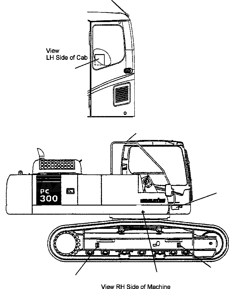 Схема запчастей Komatsu PC300HD-7L - U-A ПЛАСТИНА HD ПОГРУЗ. RATING заводской номер A8-A88 МАРКИРОВКА