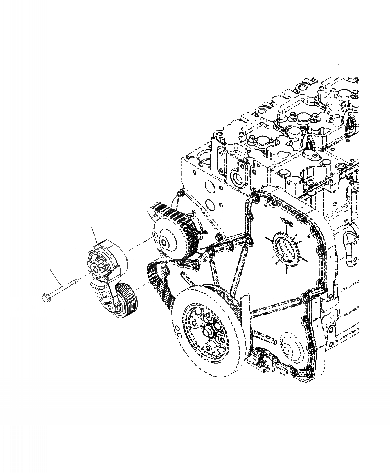 Схема запчастей Komatsu PC300HD-8 - A-AA ГЕНЕРАТОР НАТЯЖИТЕЛЬ РЕМНЯ ДВИГАТЕЛЬ