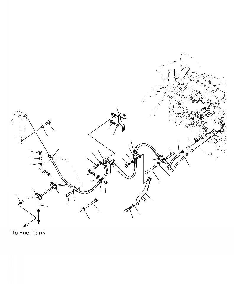 Схема запчастей Komatsu PC300HD-8 - D-A ТОПЛИВНАЯ ЛИНИЯ ШЛАНГИ И КРЕПЛЕНИЕ ТОПЛИВН. БАК. AND КОМПОНЕНТЫ