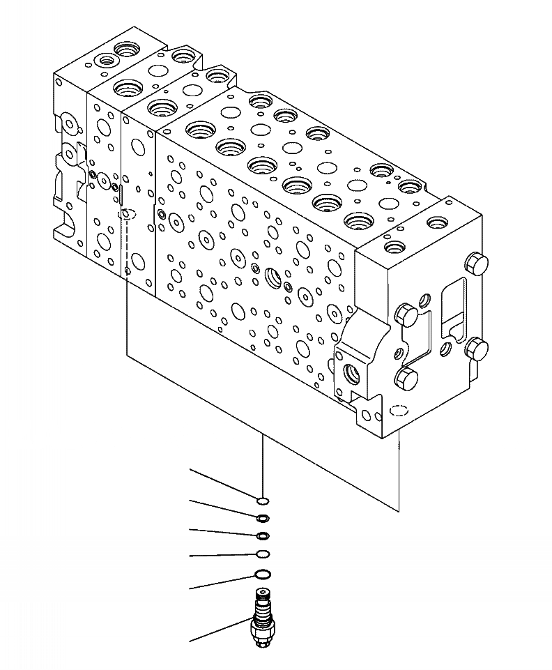 Схема запчастей Komatsu PC300HD-8 - H-A ОСНОВН. КЛАПАН (-АКТУАТОР) (8/) ГИДРАВЛИКА