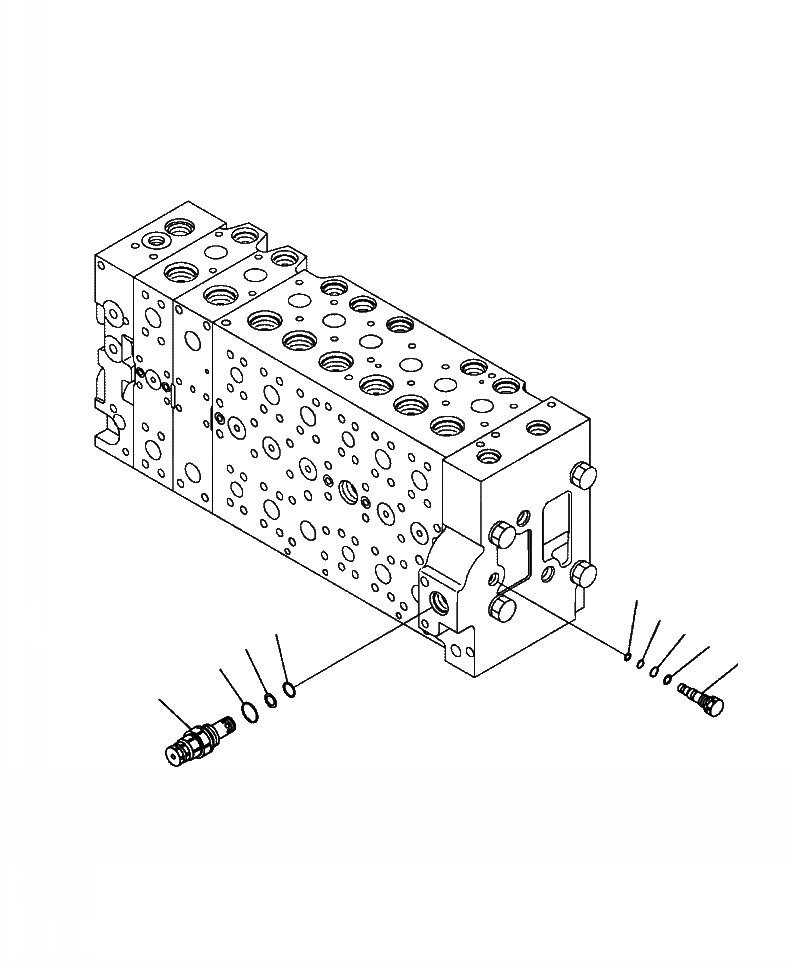 Схема запчастей Komatsu PC300HD-8 - H-A ОСНОВН. КЛАПАН (-АКТУАТОР) (/) ГИДРАВЛИКА