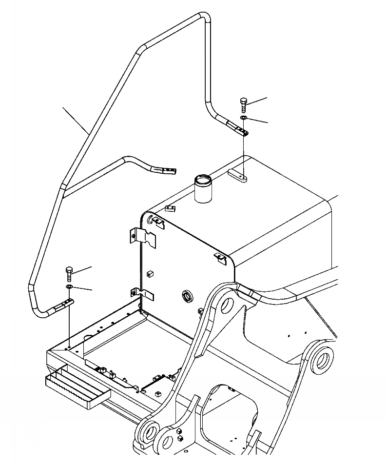 Схема запчастей Komatsu PC300HD-8 - M-A HANDRAIL ЧАСТИ КОРПУСА