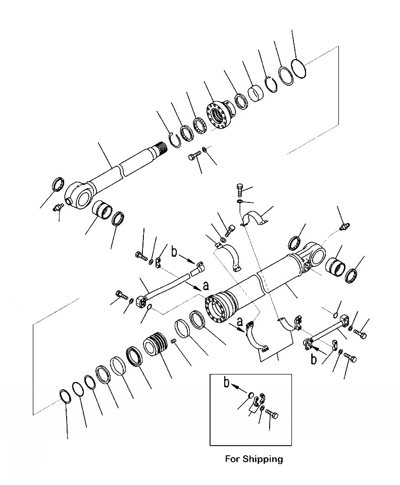Схема запчастей Komatsu PC300HD-8 - T-A ЦИЛИНДР КОВША ДЛЯ . M И . M РУКОЯТЬ РАБОЧЕЕ ОБОРУДОВАНИЕ