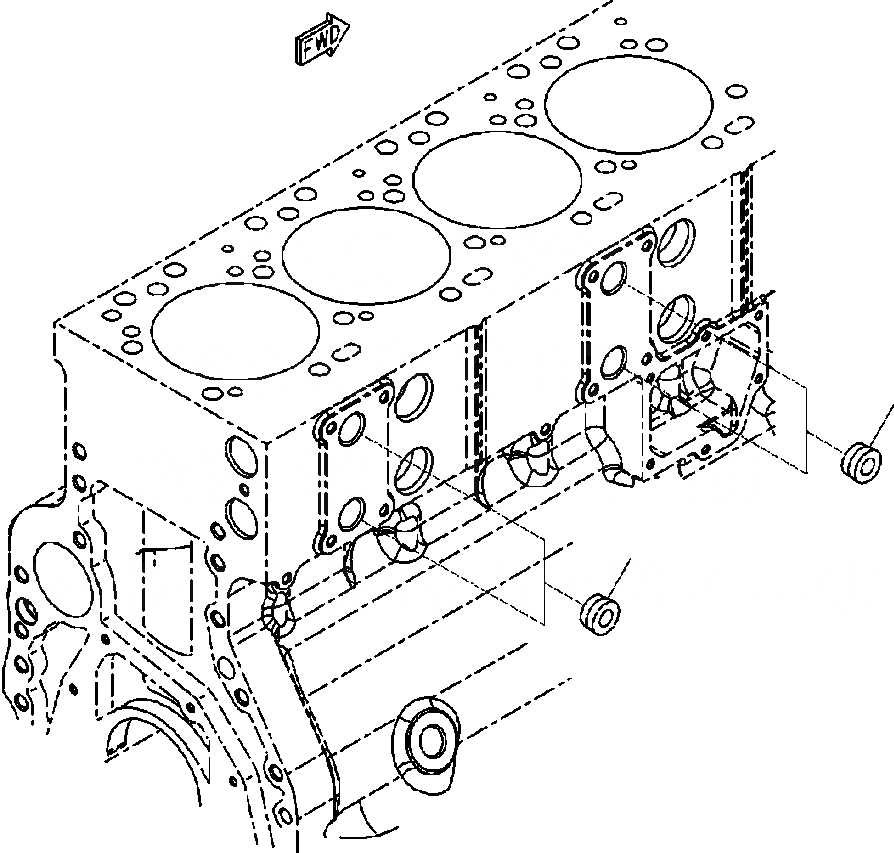 Схема запчастей Komatsu PC300LC-8 - A-AA БЛОК ЦИЛИНДРОВ ХЛАДАГЕНТ ЗАГЛУШКА ДВИГАТЕЛЬ
