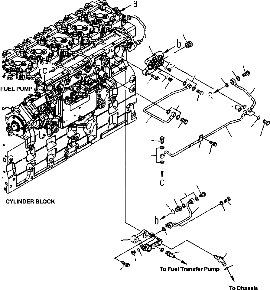 Схема запчастей Komatsu PC300LC-8 - A-AA ТОПЛИВОПРОВОД. ДВИГАТЕЛЬ