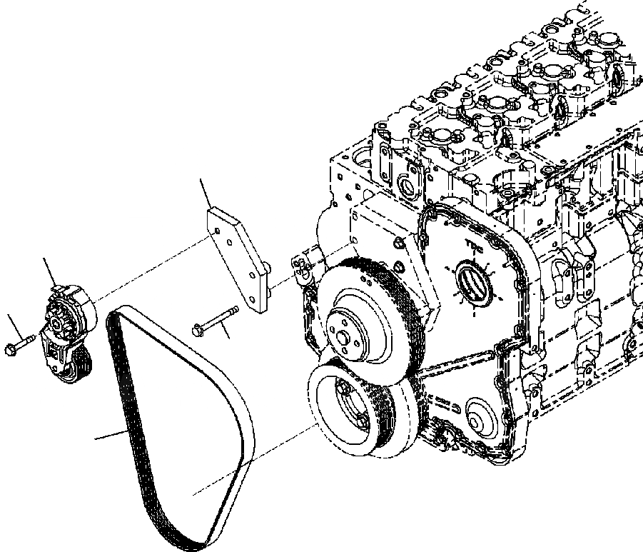 Схема запчастей Komatsu PC300LC-8 - A-AA ПРИВОД ВЕНТИЛЯТОРА РЕМЕНЬ И НАТЯЖИТЕЛЬ ДВИГАТЕЛЬ