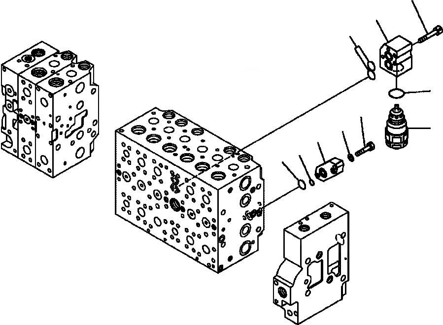 Схема запчастей Komatsu PC300LC-8 - H-A ОСНОВН. КЛАПАН (-АКТУАТОР) (/) РУКОЯТЬ HOLDING КЛАПАН ГИДРАВЛИКА