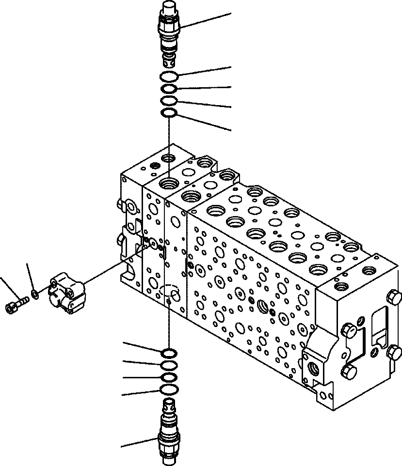 Схема запчастей Komatsu PC300LC-8 - H-7A ОСНОВН. КЛАПАН (-АКТУАТОР) (/) РУКОЯТЬ HOLDING КЛАПАН ГИДРАВЛИКА