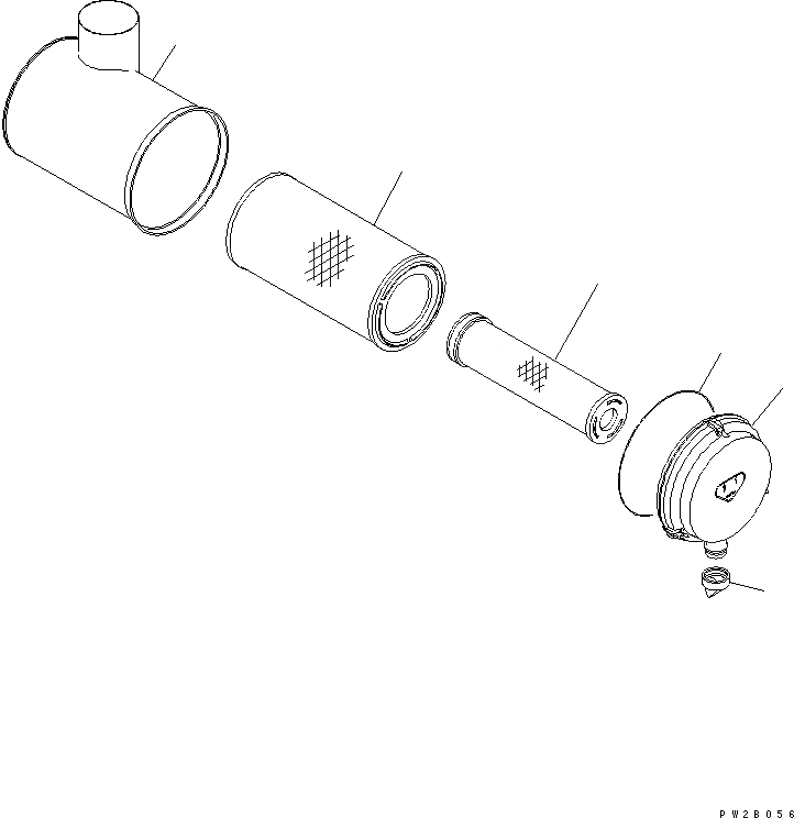 Схема запчастей Komatsu PC300LL-7L - ВОЗДУХООЧИСТИТЕЛЬ (ФИЛЬТР. ЭЛЕМЕНТ) КОМПОНЕНТЫ ДВИГАТЕЛЯ