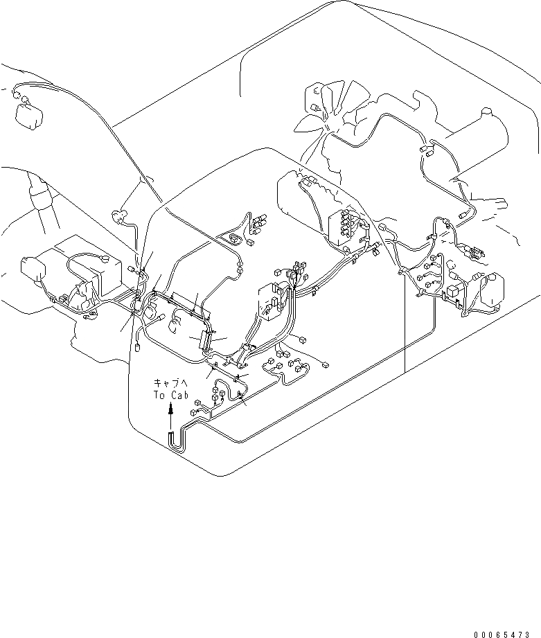 Схема запчастей Komatsu PC300LL-7L - ОСВЕЩЕНИЕ POWER КАБЕЛЬ (¤8 И INCH RISERS) ЭЛЕКТРИКА