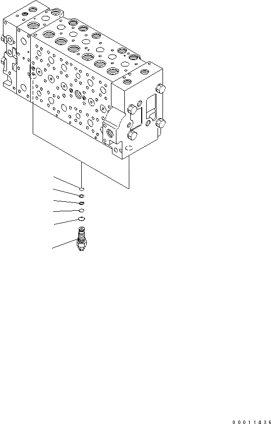 Схема запчастей Komatsu PC300LL-7L - ОСНОВН. КЛАПАН (UNПОГРУЗ. КЛАПАН ASSEMBLY) ГИДРАВЛИКА