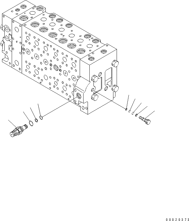 Схема запчастей Komatsu PC300LL-7L - ОСНОВН. КЛАПАН (КЛАПАН БЕЗОПАСНОСТИ ASSEMBLY) ГИДРАВЛИКА