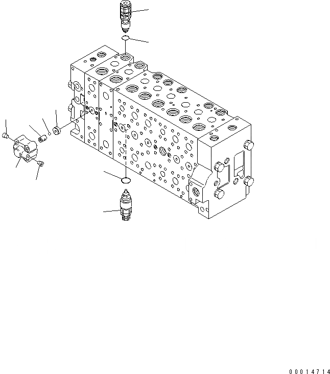 Схема запчастей Komatsu PC300LL-7L - ОСНОВН. КЛАПАН (КЛАПАН СЕКЦ.)(8TH) (PRESSURE COMPENSATION КЛАПАН) (С АКТУАТОР) ГИДРАВЛИКА