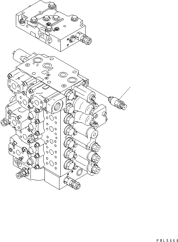 Схема запчастей Komatsu PC300LL-7L - ГИДРОЛИНИЯ (РАЗГРУЗ. КЛАПАН KG/CM) ( АКТУАТОР) ГИДРАВЛИКА