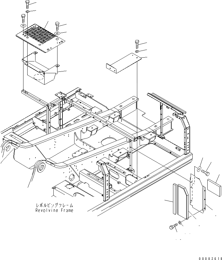 Схема запчастей Komatsu PC300LL-7L - ПЕРЕГОРОДКА. (КАБИНА) (ЗАДН. КАБИНА) (8/ INCH RISER) ЧАСТИ КОРПУСА