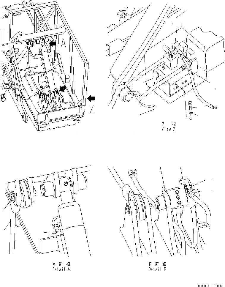 Схема запчастей Komatsu PC300LL-7L - КАБИНА (RISER ГИДРАВЛS) (8/ INCH RISER) ЧАСТИ КОРПУСА