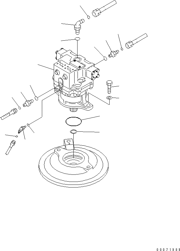 Схема запчастей Komatsu PC300LL-7L - МОТОР ПОВОРОТА (СОЕДИНИТЕЛЬН. ЧАСТИ) ПОВОРОТН. КРУГ И КОМПОНЕНТЫ